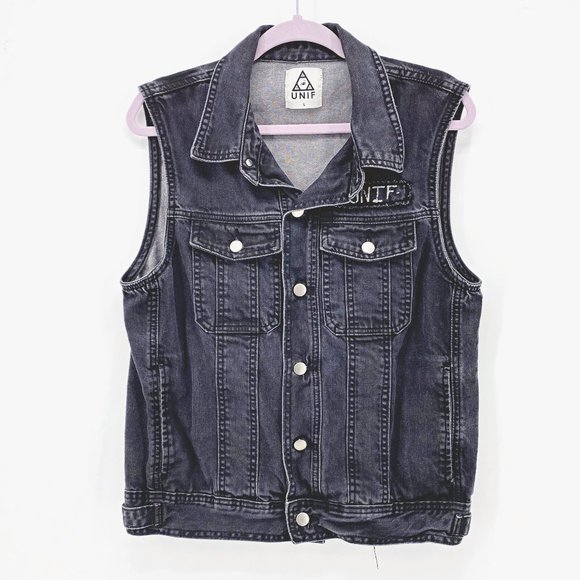 UNIF Jackets & Blazers - UNIF Death Rows Grunge Denim Vest